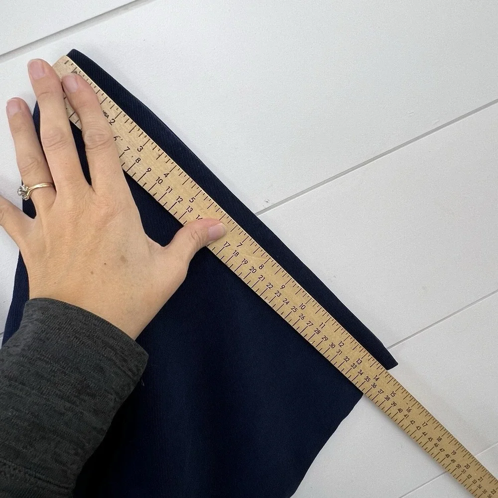 NWT Banana Republic‎ Wide Leg Jean Women 32 Navy Blue High Rise Patch Pocket